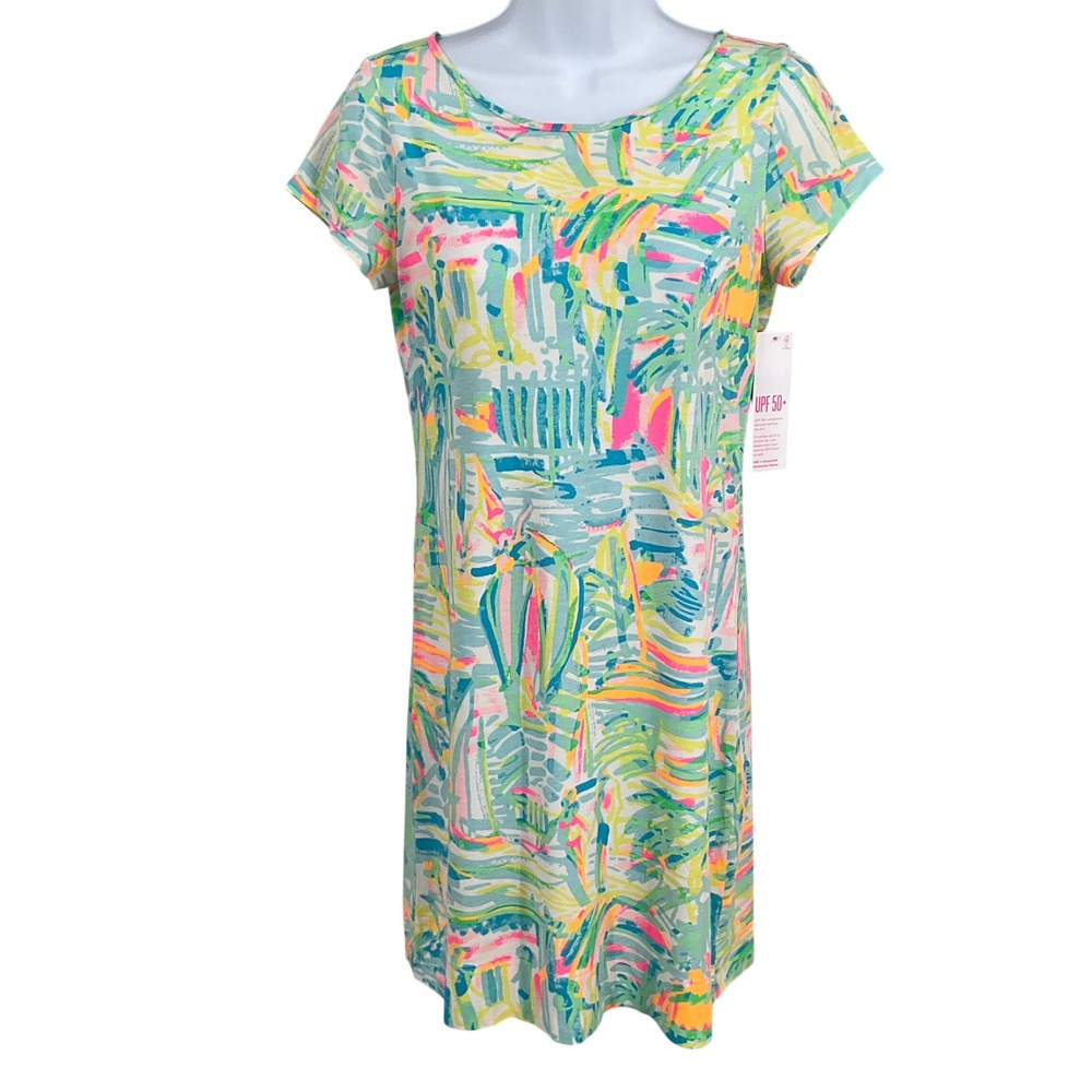 Lilly Pulitzer Shirt Dress Womens XS Pima Cotton UPF 50+ Coastal Travel Resort